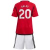 Maillot de Supporter Manchester United Dalot 20 Domicile 2023-24 Pour Enfant